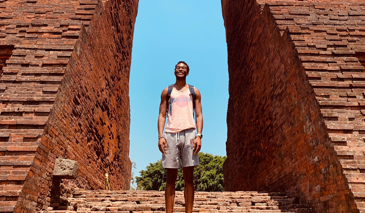 Churon T. Lanier-Martin visiting a Temple in Trowulan, Java